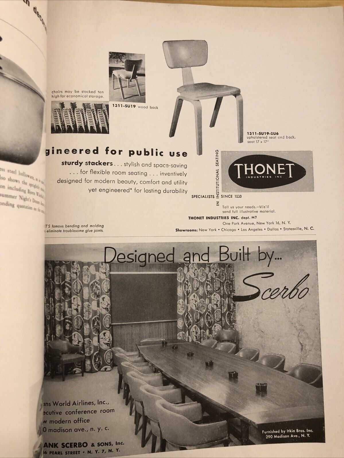 INTERIORS MAGAZINE JULY 1954 Olga Gueft - Interiors, design, architecture