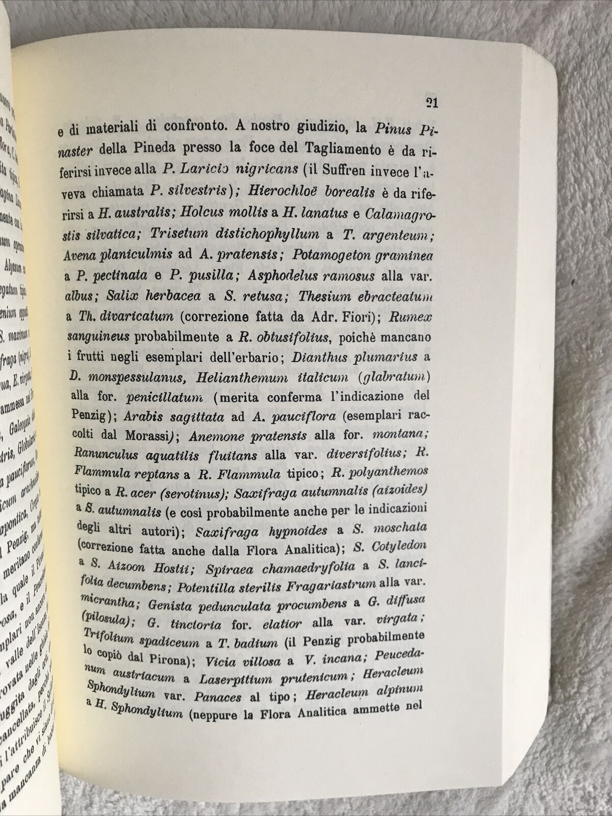 La flora friulana Luigi Michele  Gortani Arnaldo Forni editore CARNIA FRIULI 