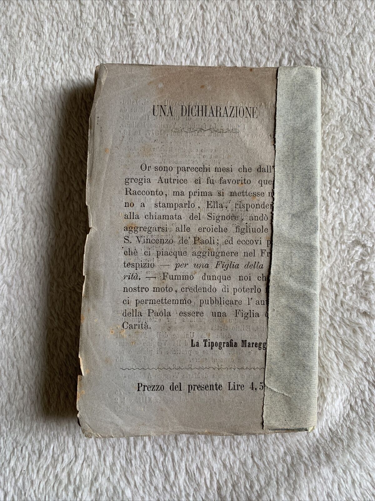 Paola rose e spine della chiesa del IV secolo per una figlia della carità  1879