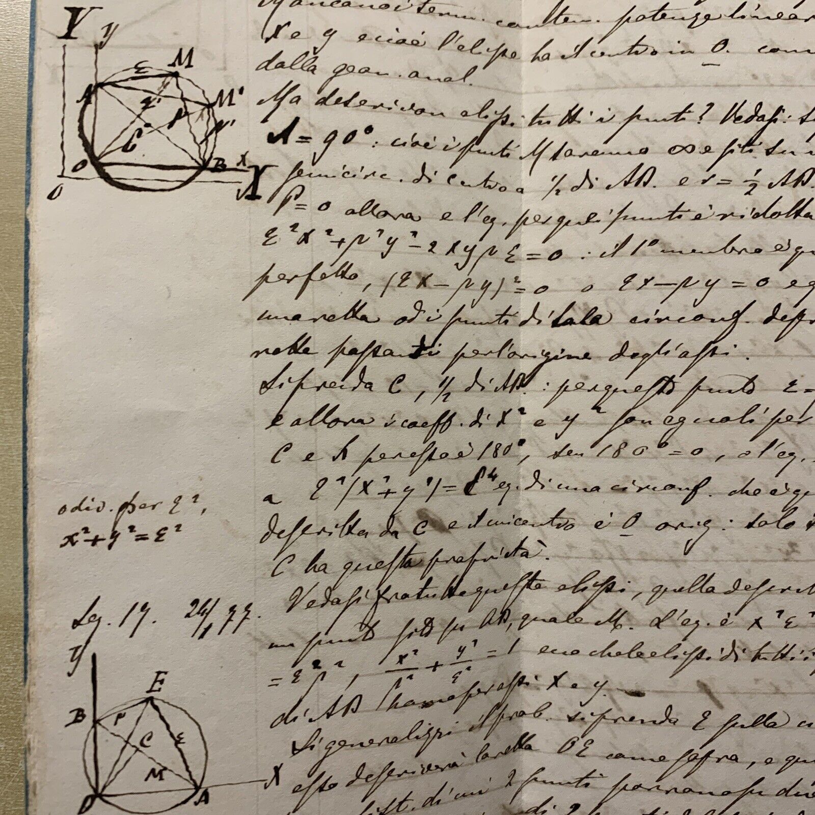 Antico Manoscritto Università di Pavia 1876, Meccanica Razionale, Carlo Formenti