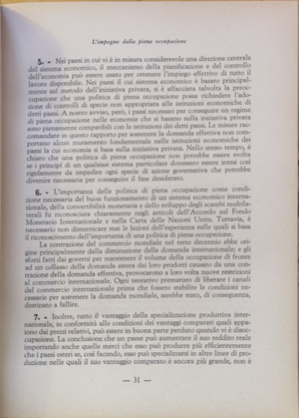Politiche della Piena occupazione J.M. Clark Kaldor, Tremelloni - Economia 1950