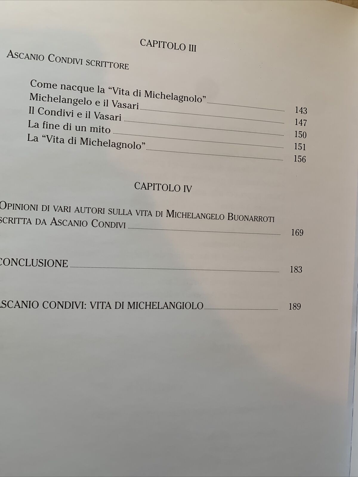 ASCANIO CONDIVI E MICHELANGELO. Giorgio Settimo 2004 #