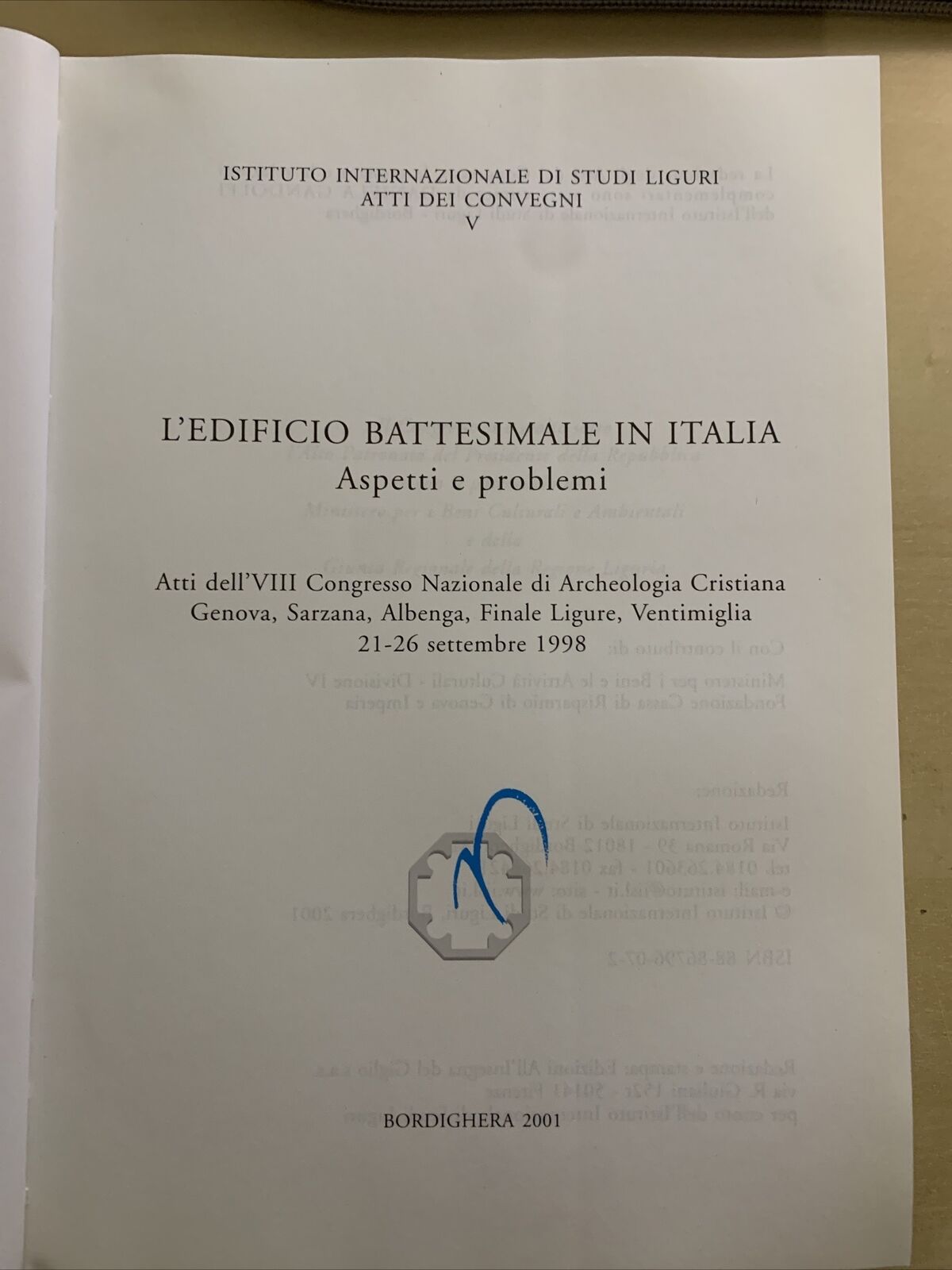 EDIFICIO BATTESIMALE IN ITALIA aspetti e problemi. 2 voll. Opera completa, 2001