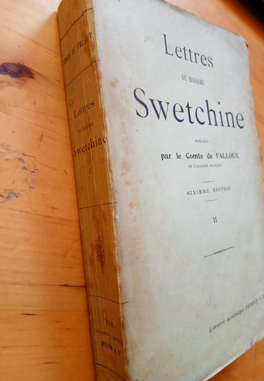 Lettres de Madame Swetchine comte de Falloux II - Perrin et Cie 1901