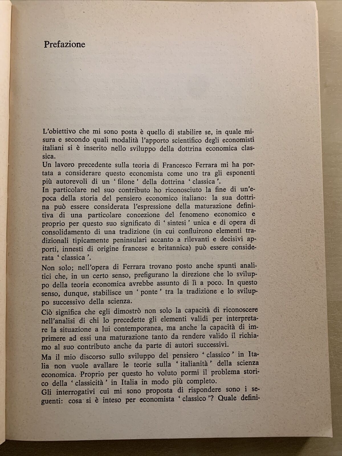 Il pensiero economico classico in Italia 1750-1860. Daniela Parisi Acquaviva