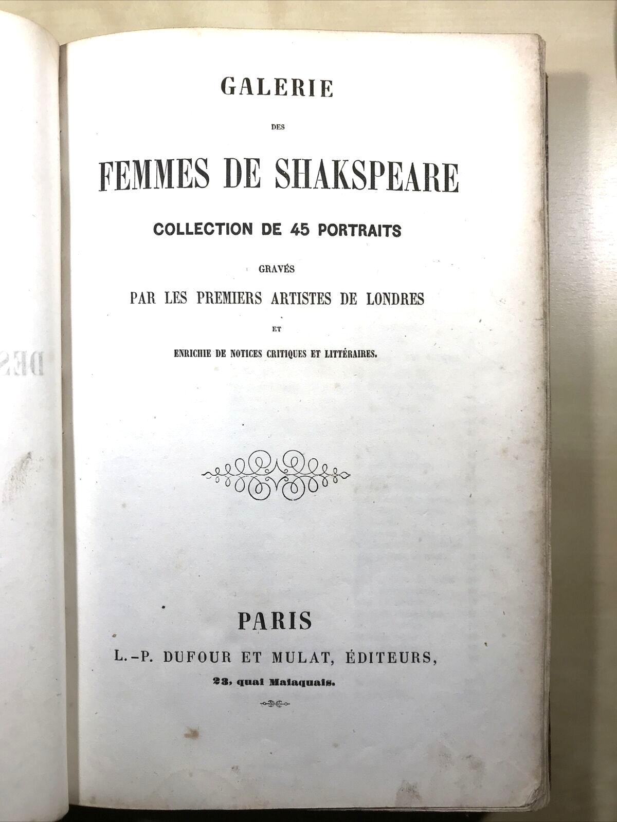 FEMMES DE SHAKSPEARE galerie, Dufour et Mulat èd., 45 portraits collection #