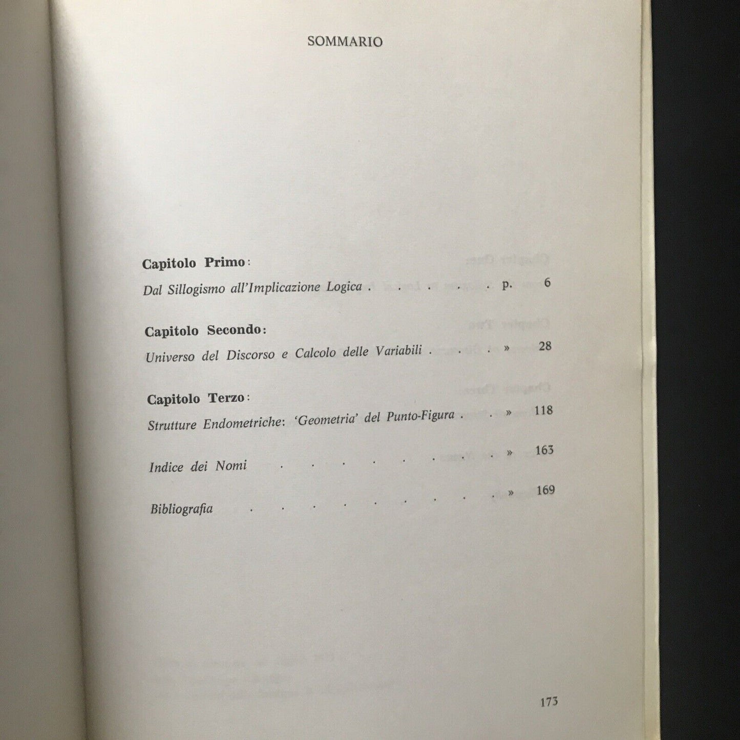 Implicazione endometria universo del discorso - Franco Spisani 1977 #