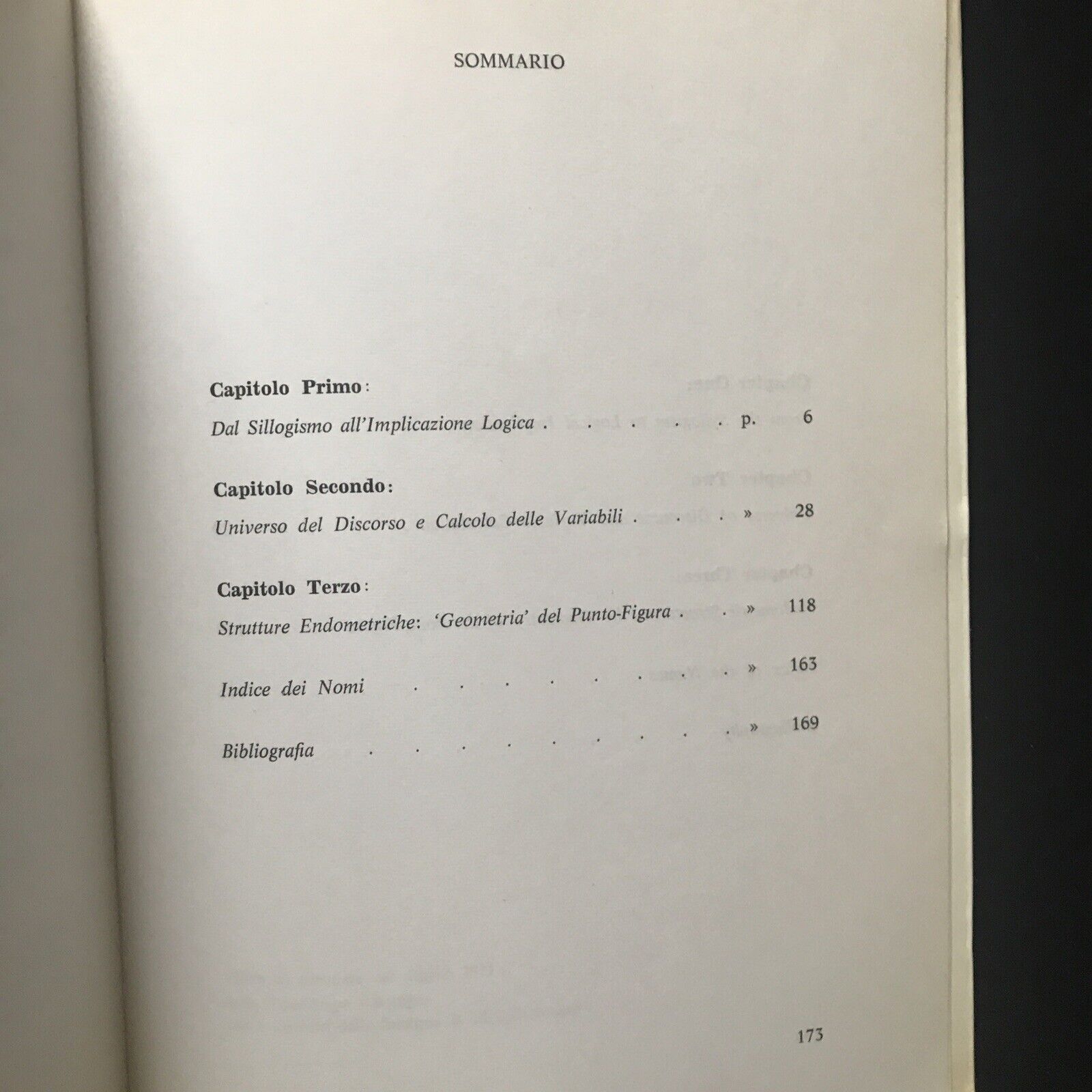Implicazione endometria universo del discorso - Franco Spisani 1977 #