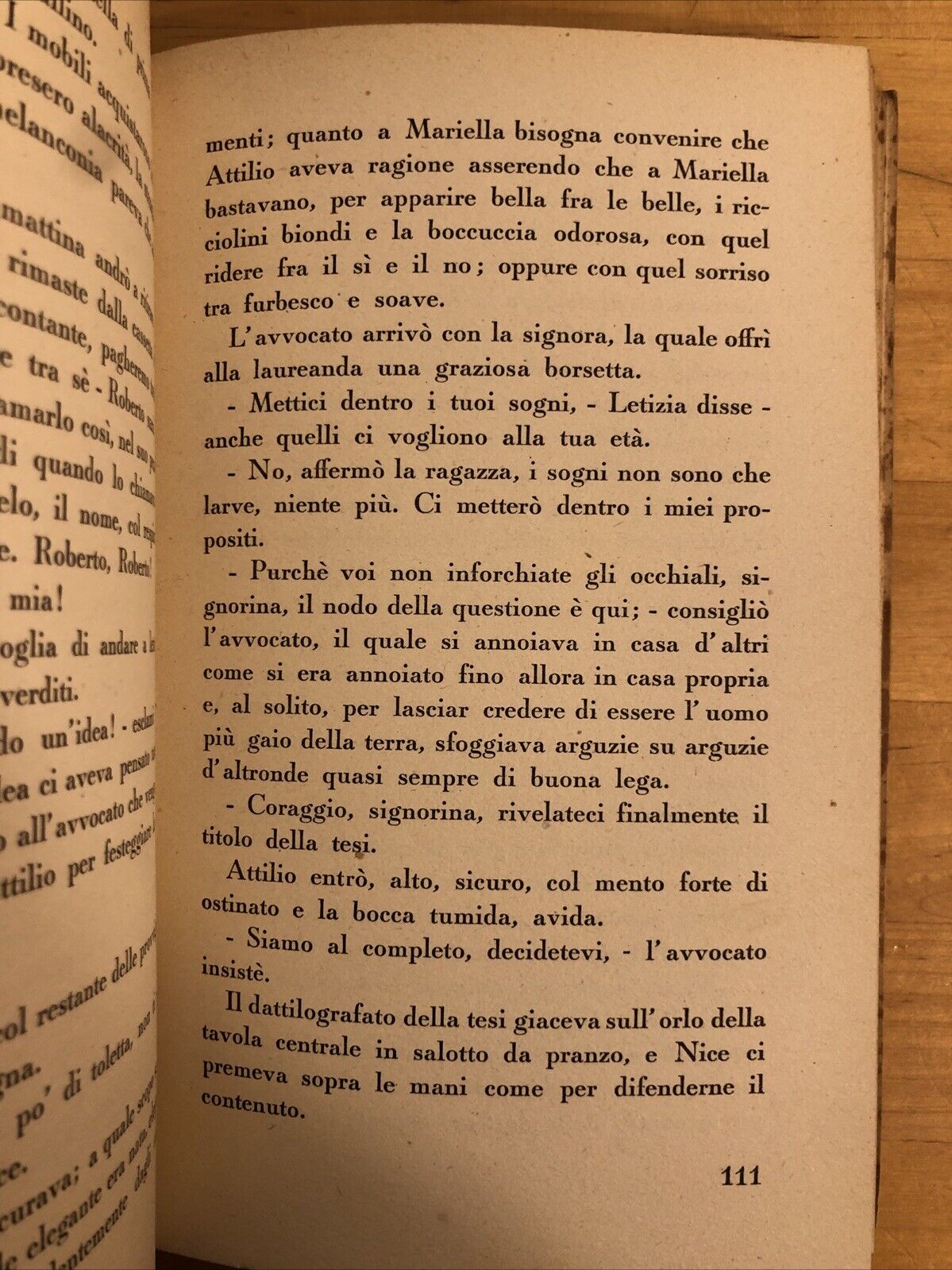 L'Uomo senza volto, Clarice Tartufari - Tosi 1941