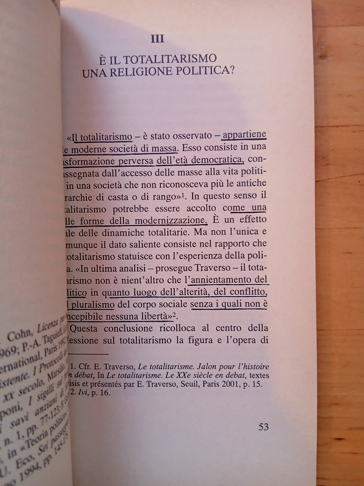 La mentalità totalitaria - David Bidussa - Morcelliana 2001 - SOTTOLINEATURE