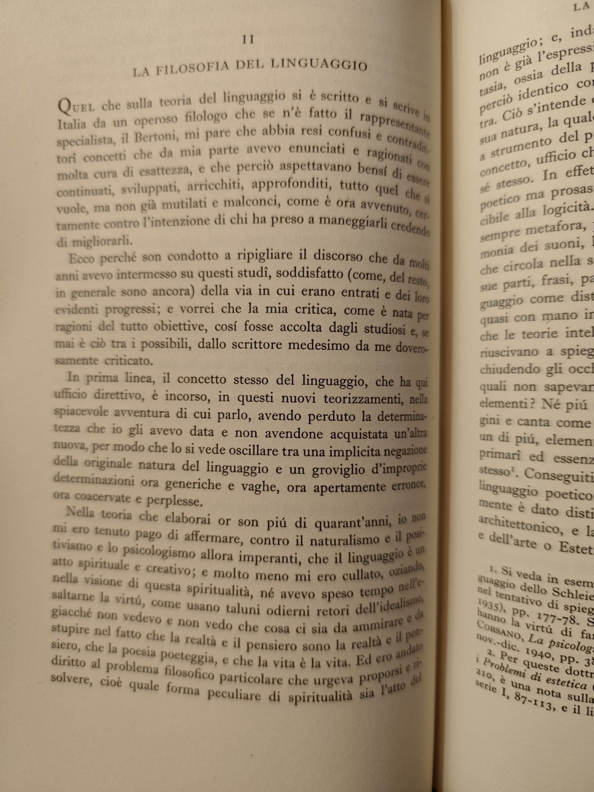 Filosofia Poesia Storia - Benedetto Croce - Riccardo Ricciardi ed. 1951
