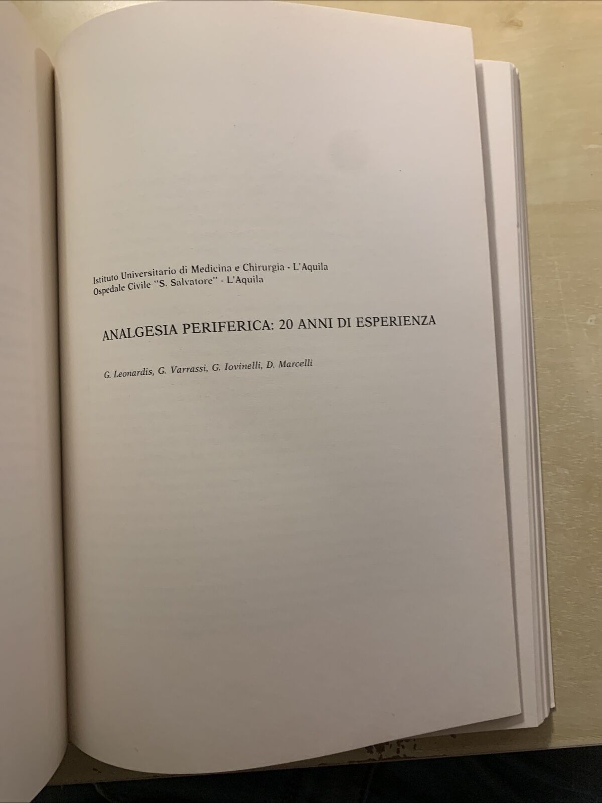 Omaggio a Paride Stefanini - Istituto Universitario di Medicina e Chirurgia 1982
