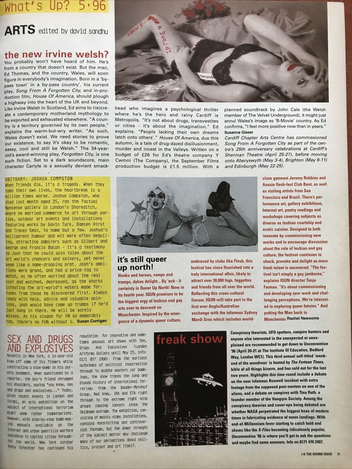 i-D Magazine The sound issue no. 152. GUINEVERE. May 1996