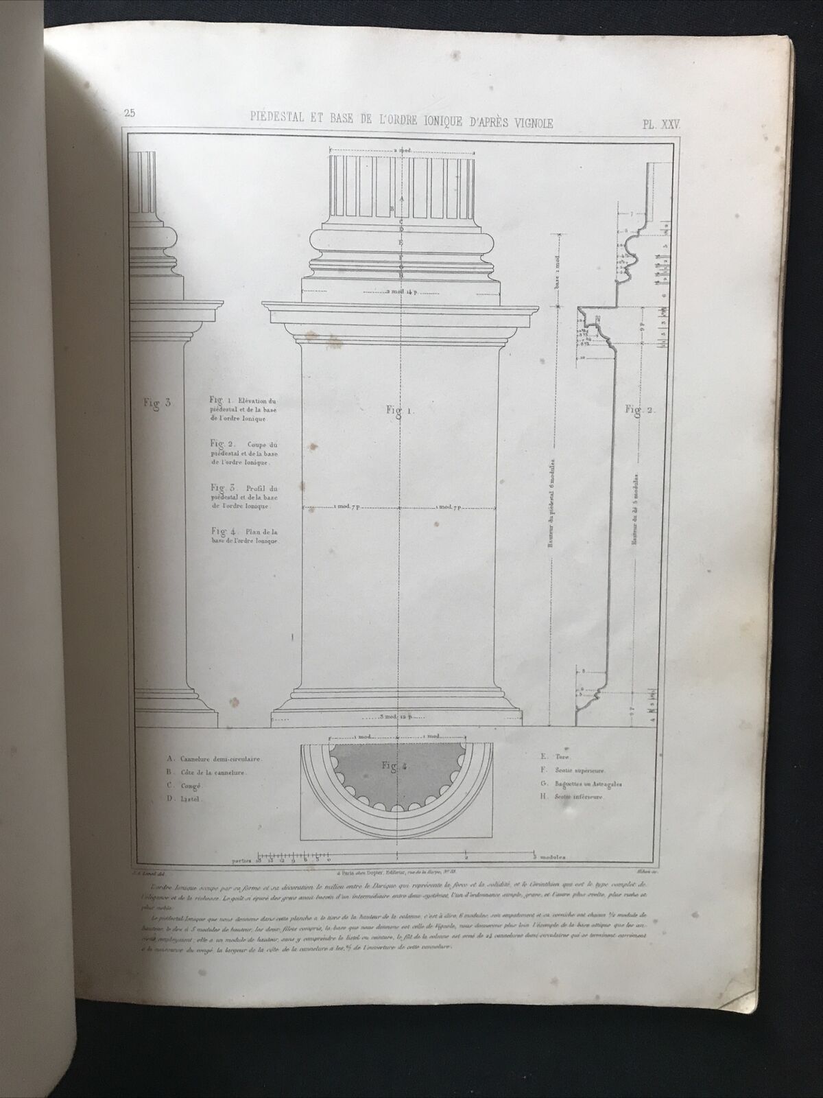 Traité élementaire pratique D'ARCHITECTURE étude cinq ordres, LEVEIL, Dopter cie