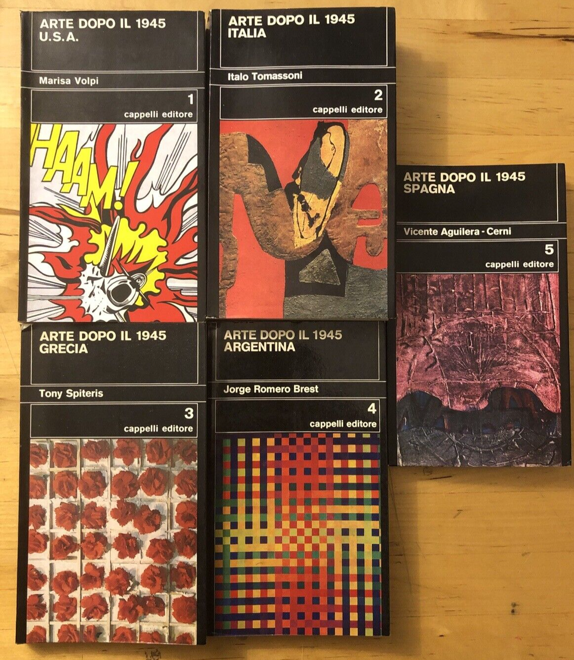 Arte dopo il 1945 - Cappelli editore 5 volumi collana diretta Giulio Carlo Argan