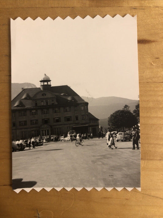 Fotografia Germania Garmisch 1957 originale in bianco nero 8,5x6,5cm