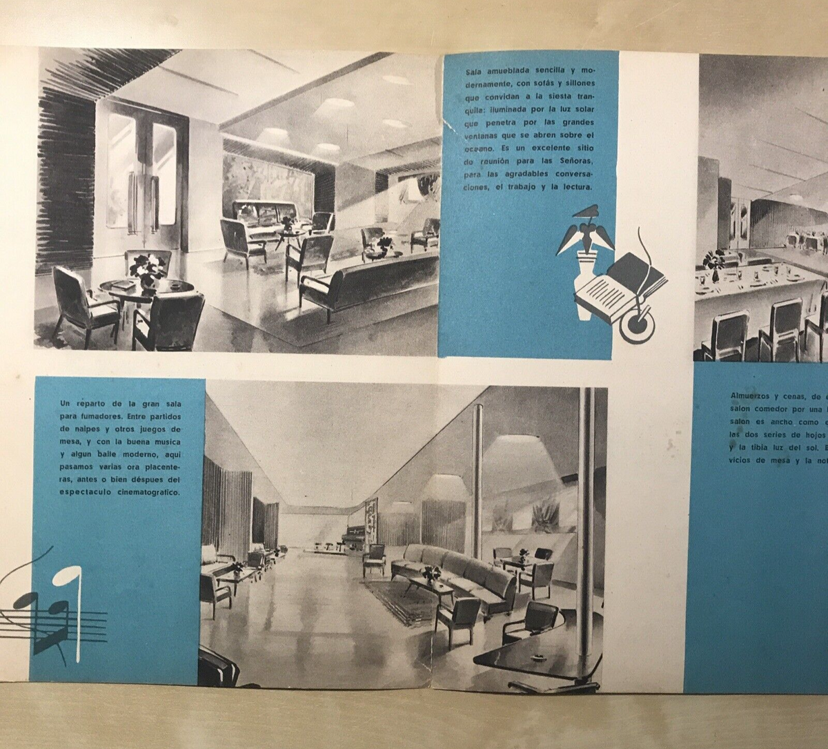 Conte Grande Società di Navigazione - Brochure Opuscolo  pubblicità Vintage