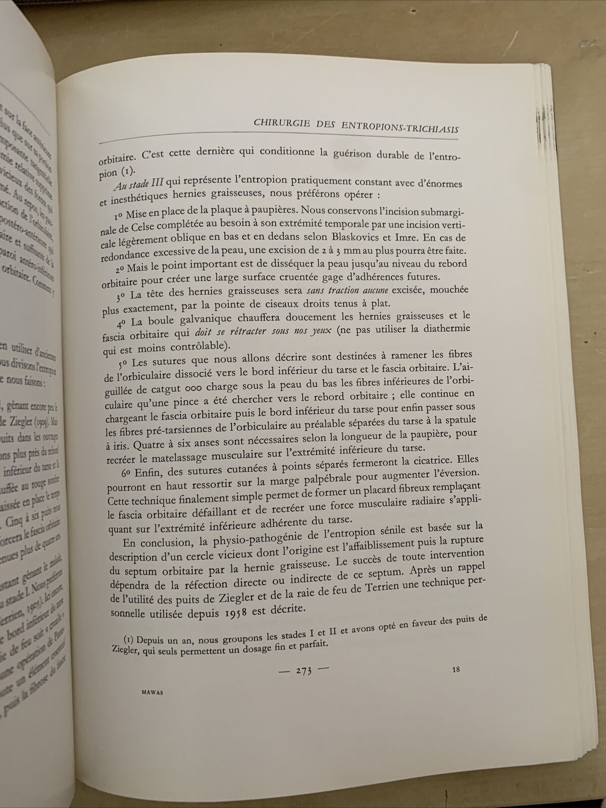 TRAVAUX D'OPHTALMOLOGIE MODERNE - Mawas Jacques - Masson et Cie 1966 #