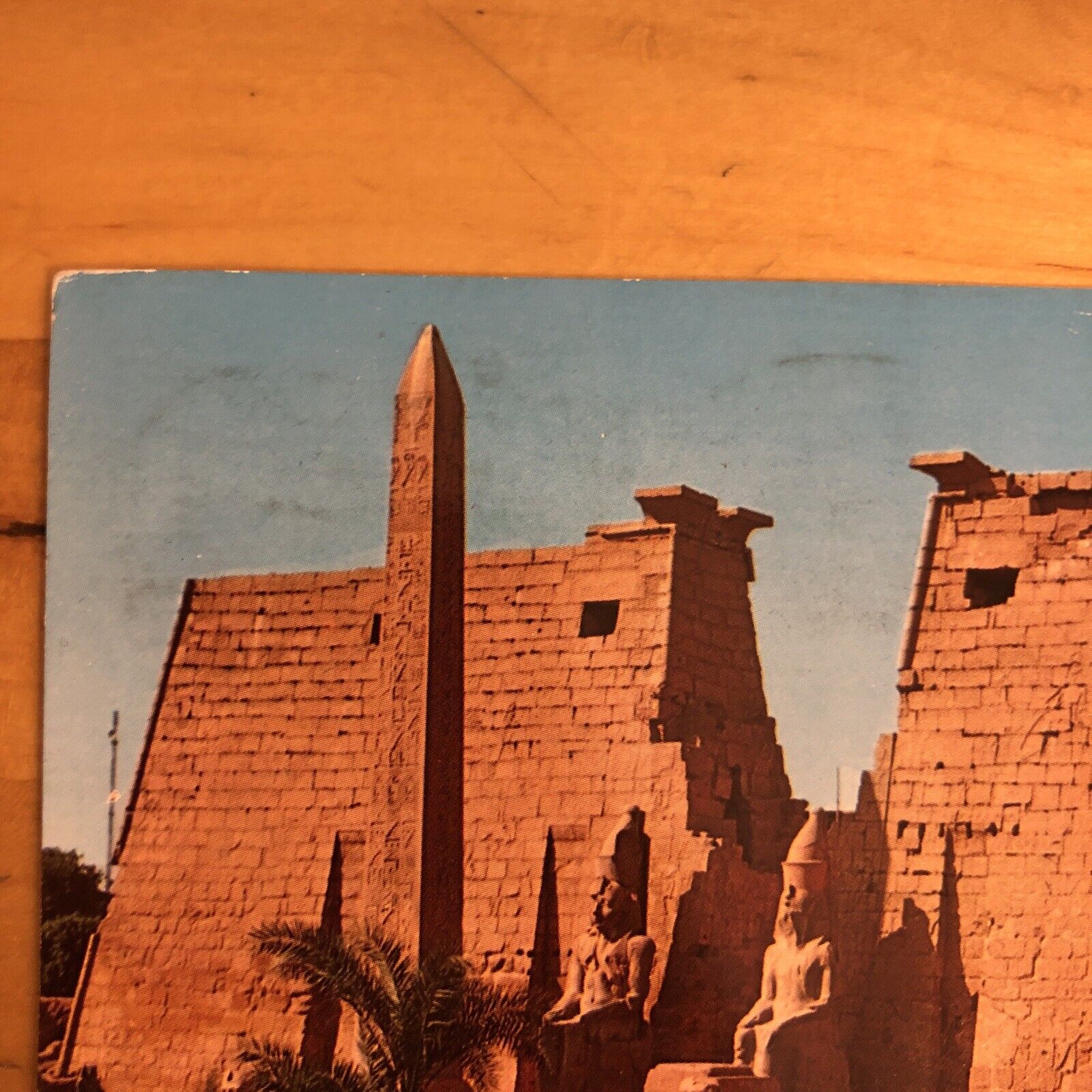 CARTOLINA - LUXOR TEMPLE EGYPT, GREAT PYLON OBELISK OF RAMSES. VIAGGIATA