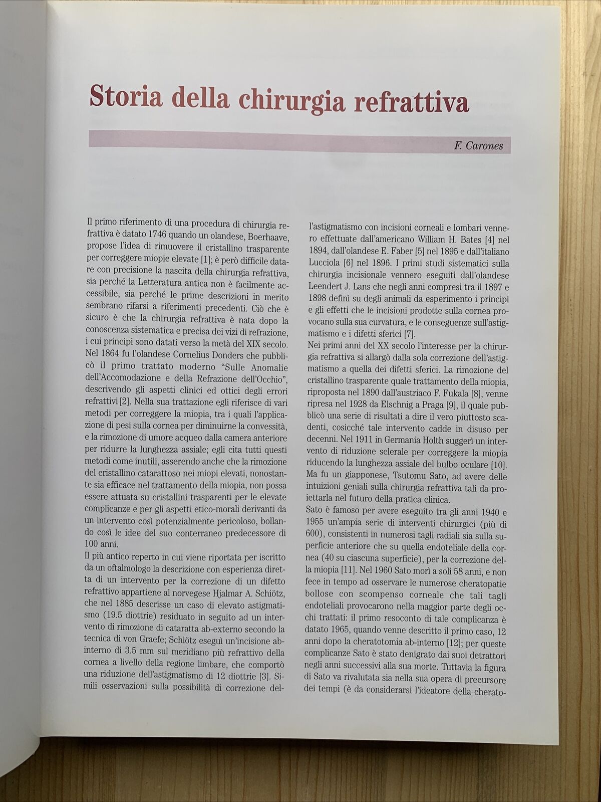 Chirurgia Refrattiva, Principi e Tecniche. Fabiano AICCER, OFTALMOLOGIA - 2000 #