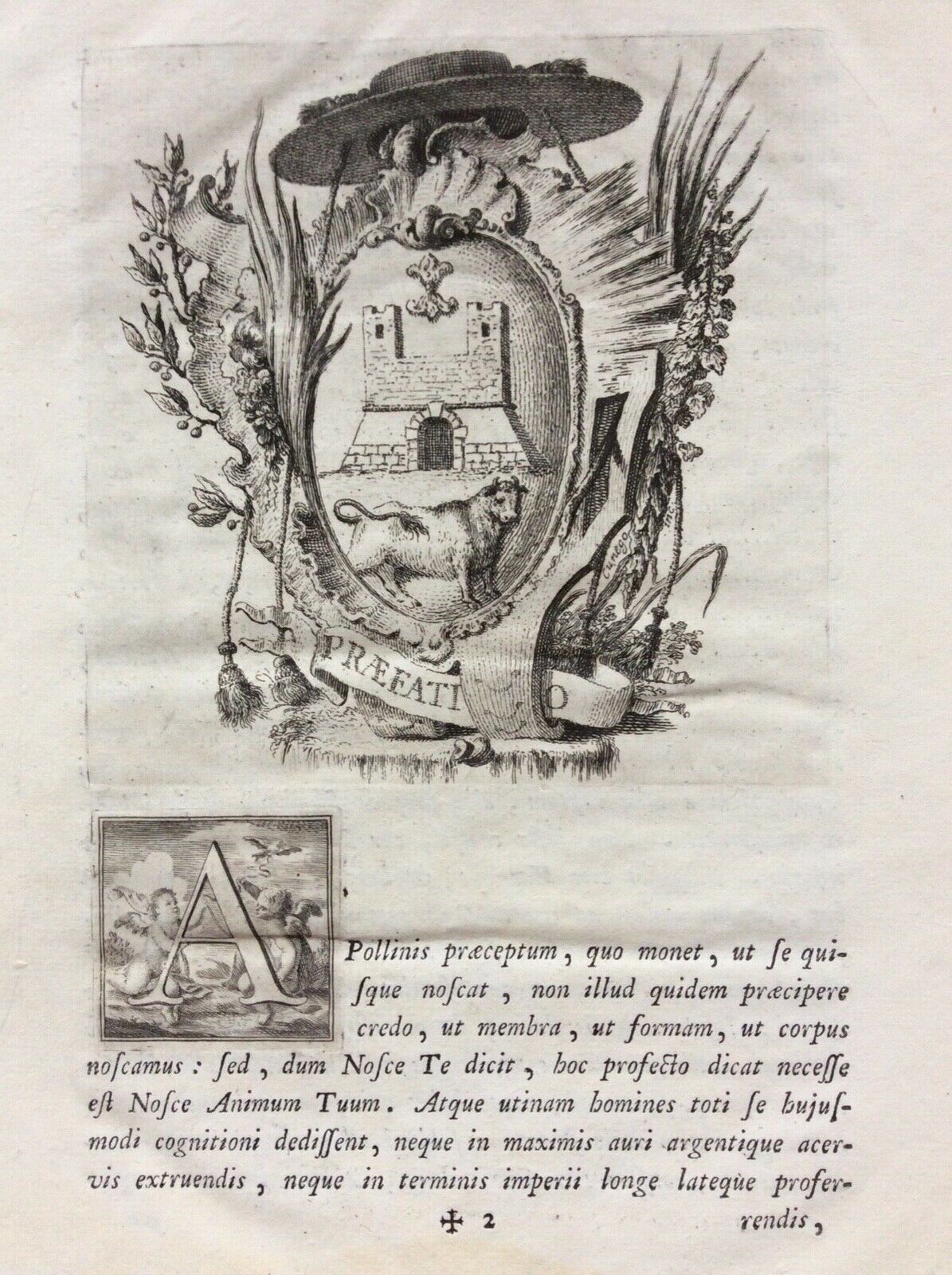 SETTECENTINA, THESES EX PSYCHOLOGIA. MARCO ANTONIO SARTORETTO. VERONAE MDCCLIX