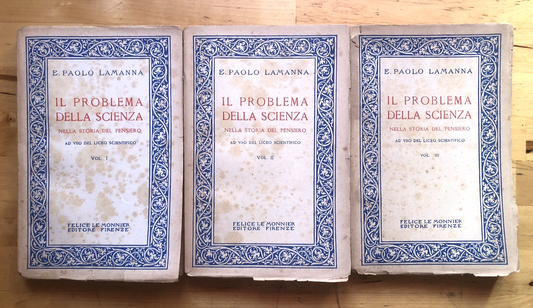 Il problema della scienza nella storia del pensiero, Paolo Lamanna, Le Monnier