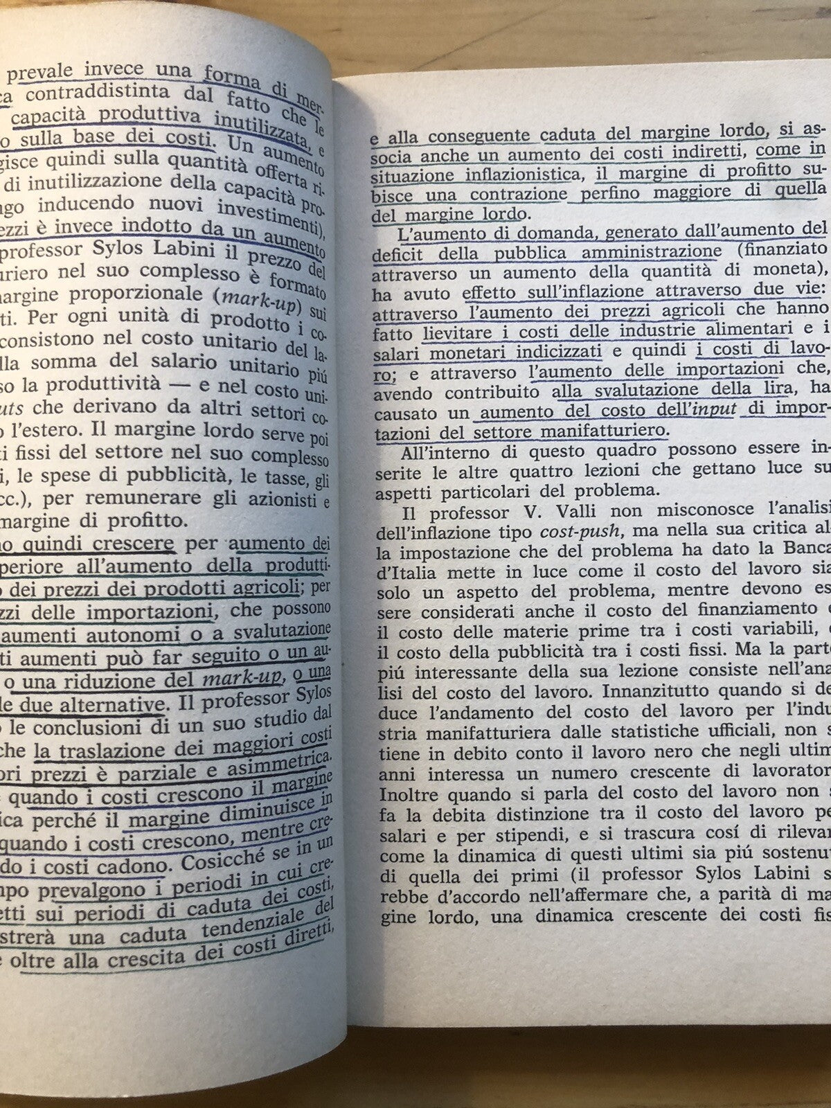 Lezioni di economia l'inflazione Ferdinando Targetti, Feltrinelli 1979