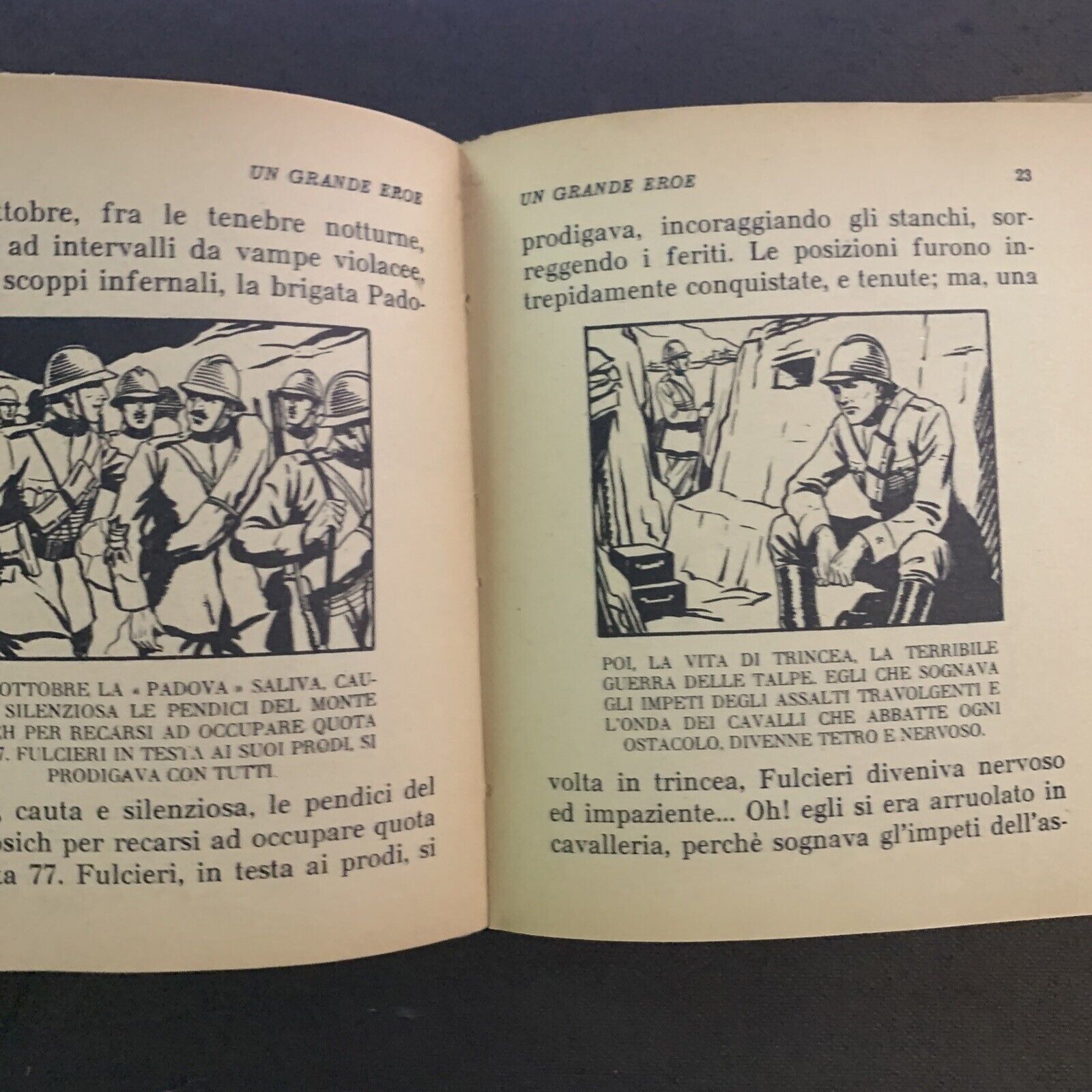UN GRANDE EROE. E. Ambrosi, Fulcieri Paolucci da Calboli, Carroccio 1937 #