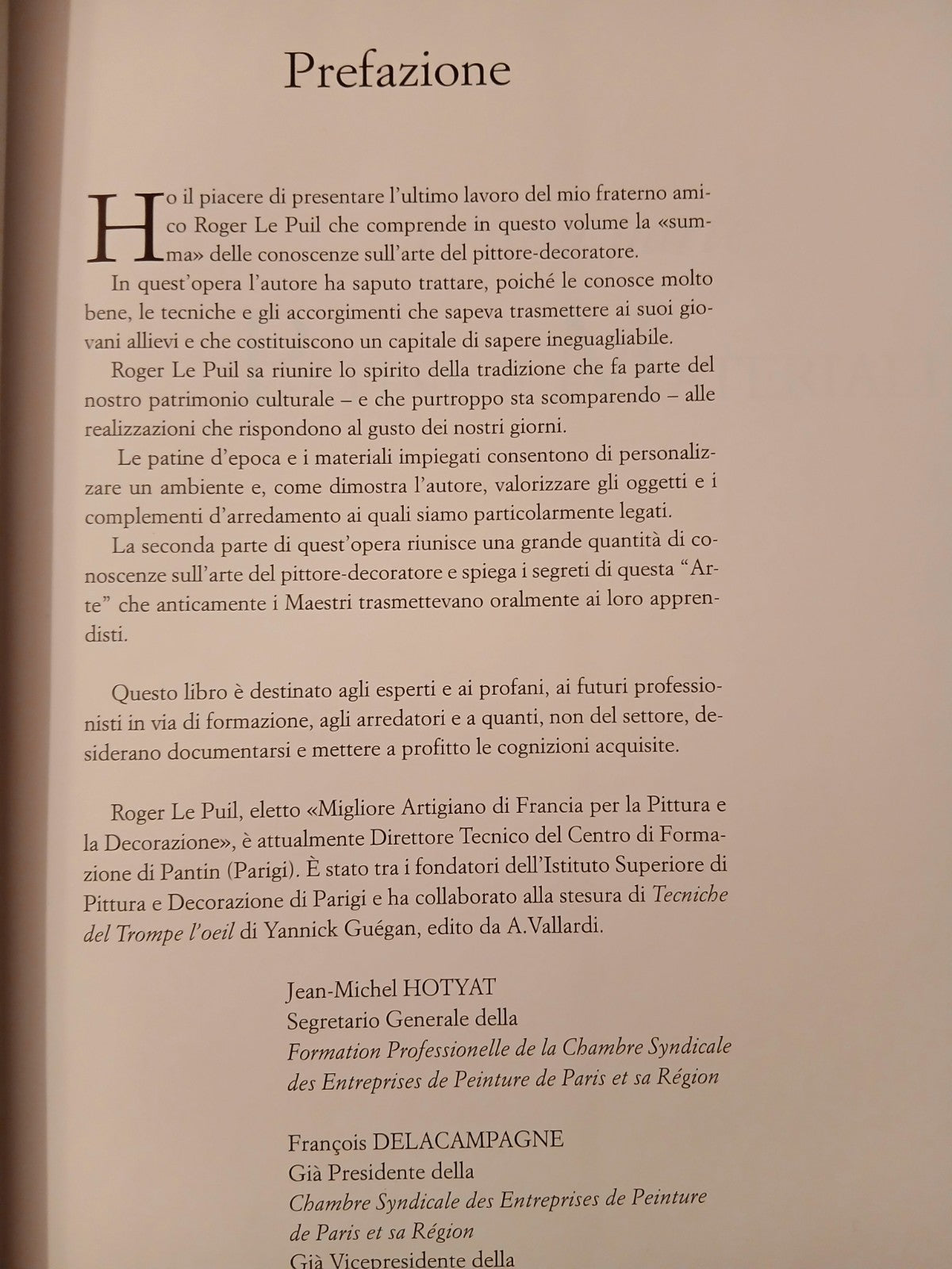 Pitture e decorazioni tecniche patine materiali - Roger Le Puill. Avallardi 1996
