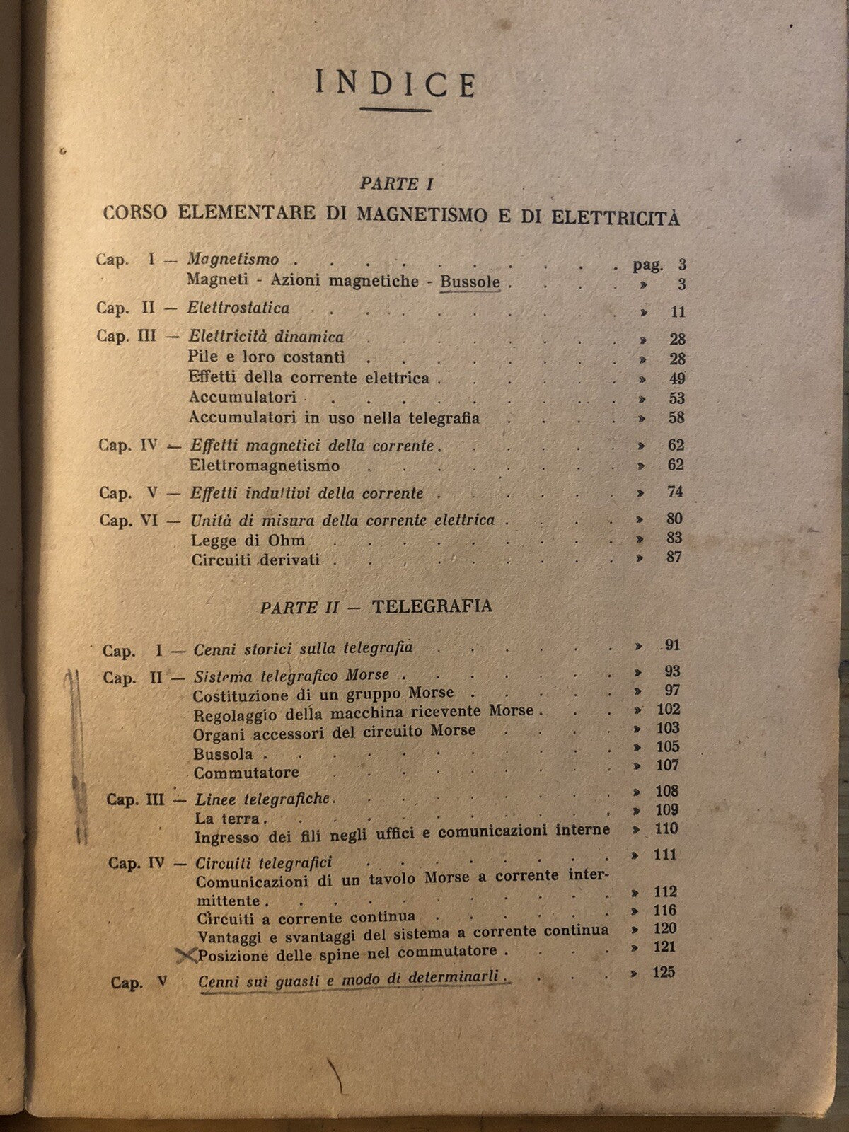 Guida teorico pratica di telegrafia Sistema Morse istituto grafico Bertello 1948
