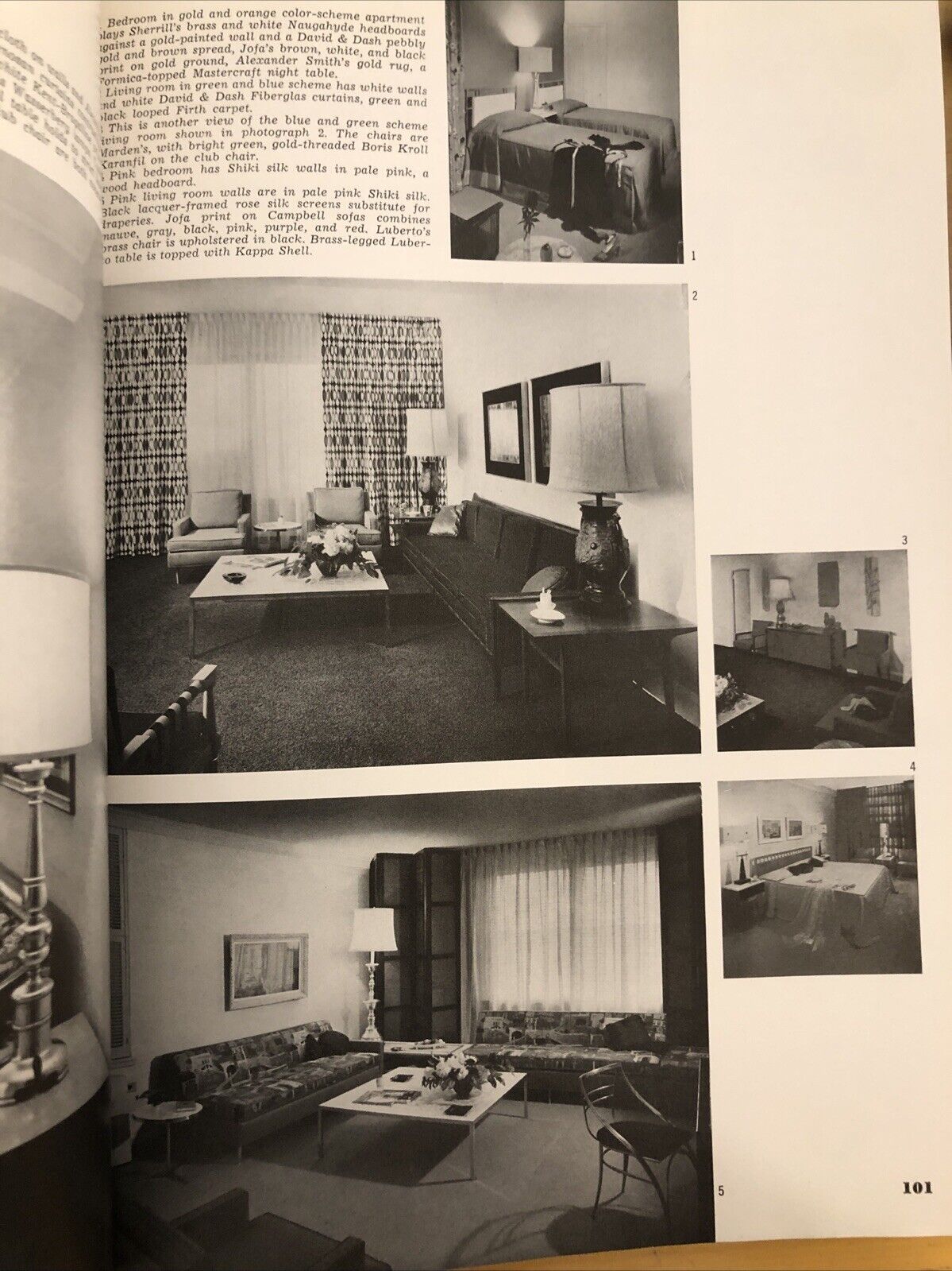 INTERIORS MAGAZINE APRIL 1958 Olga Gueft - Interiors, design, architecture