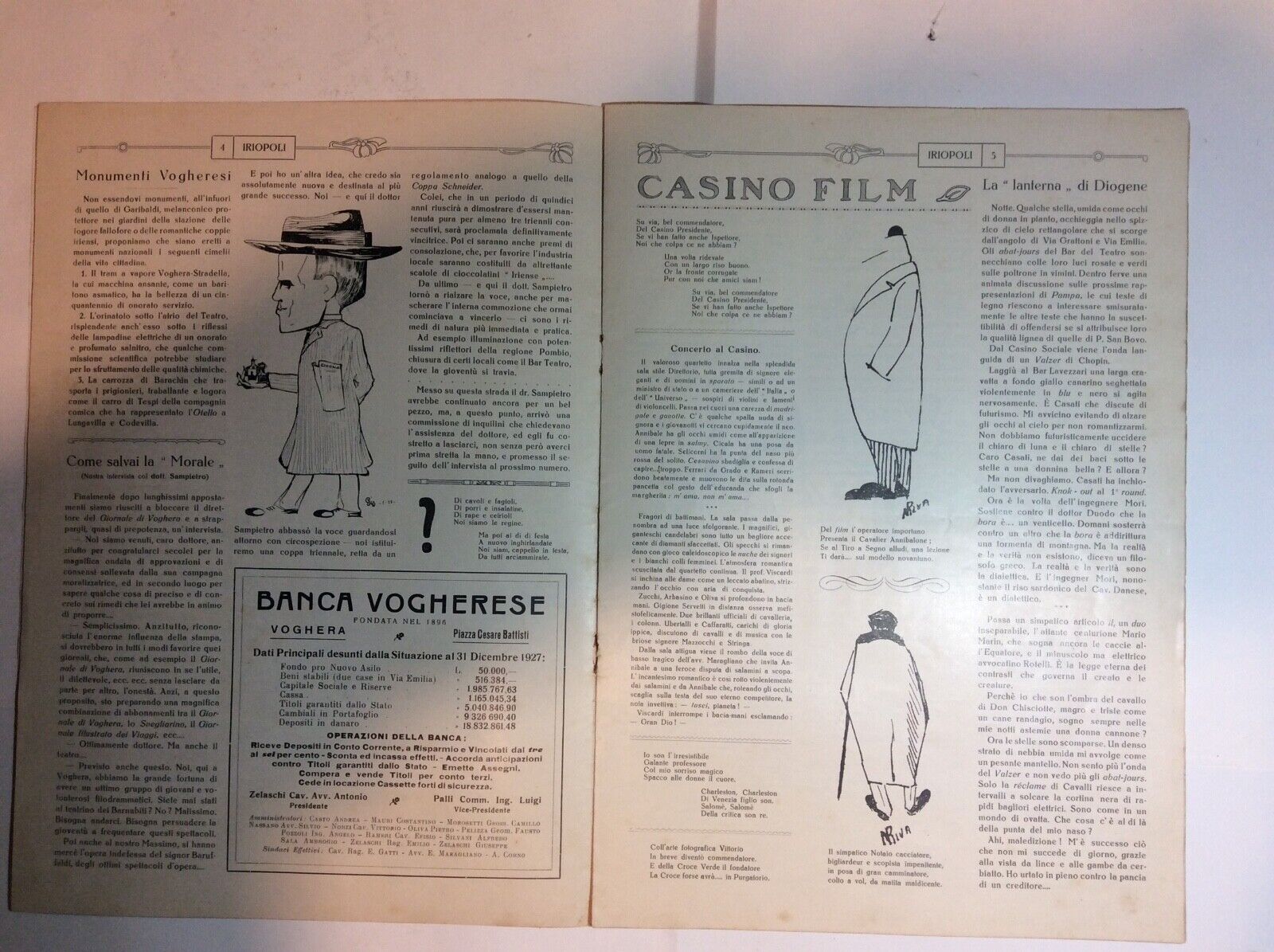 FASCISMO FUTURISMO VOGHERA GOLIARDI RIVISTA 1928 - IRIOPOLI