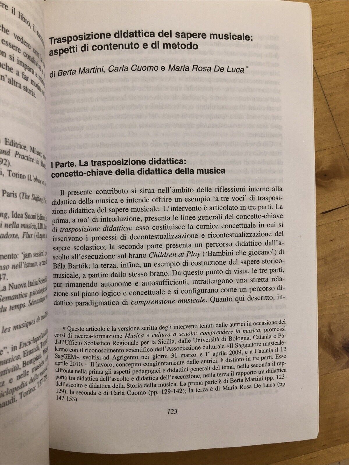 La musica tra conoscere e fare - Giuseppina La Face Bianconi. Franco Angeli 2011