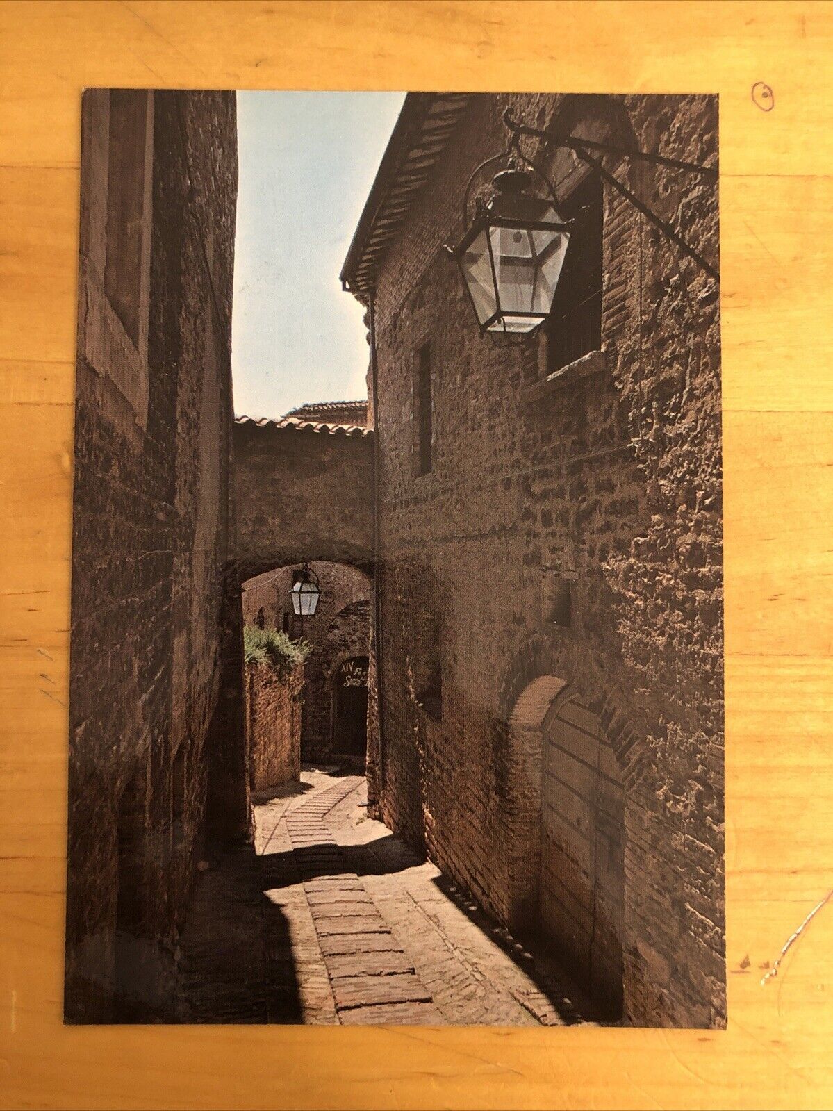 CARTOLINA SPELLO, VIA S. ERCOLANO dove si svolge la festa della bruschetta, viag