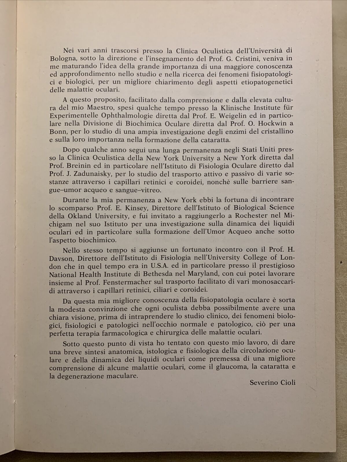 Circolazione oculare e dinamica dei liquidi oculari - Severino Cioli 1981 Nobili