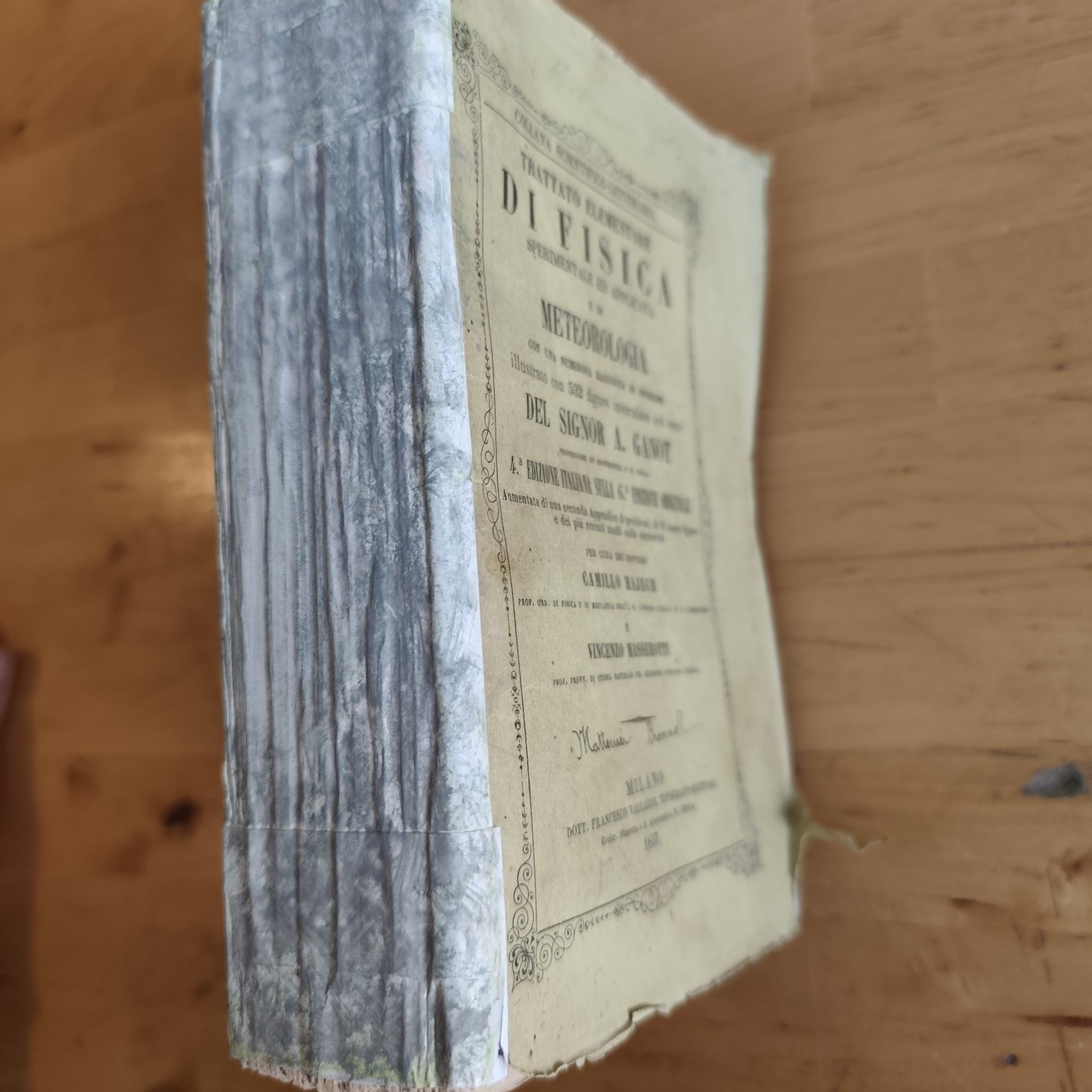 Trattato elementare fisica sperimentale applicata Meteorologia - A. Ganot 1857
