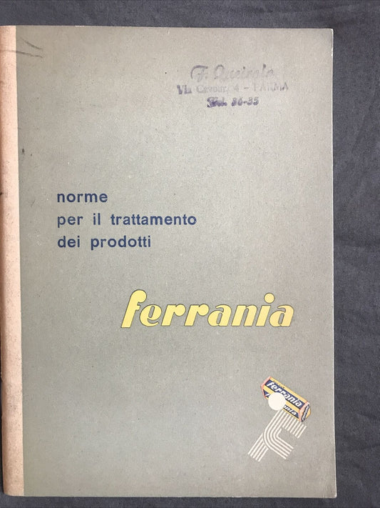 Ferrania - Norme per il trattamento dei prodotti