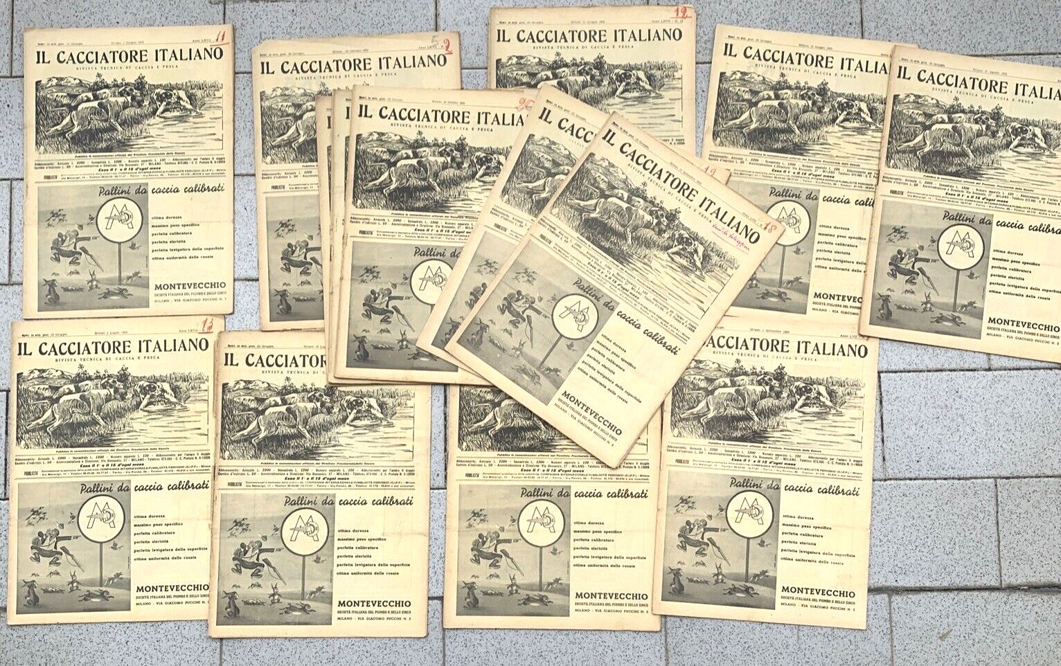 IL CACCIATORE ITALIANO giornale rivista caccia 1953 -  16 numeri #