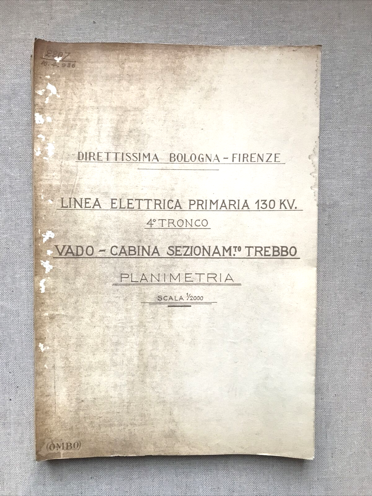 FERROVIE DELLO STATO planimetria - direttissima Bologna firenze, Vado