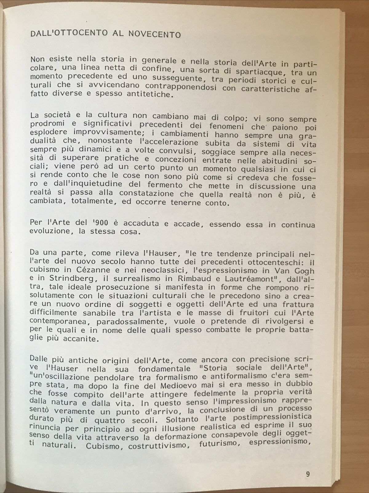 L'ARTE DAL '45 AD OGGI - Panepinto, Accademia Italia, Movimenti Artistici contem