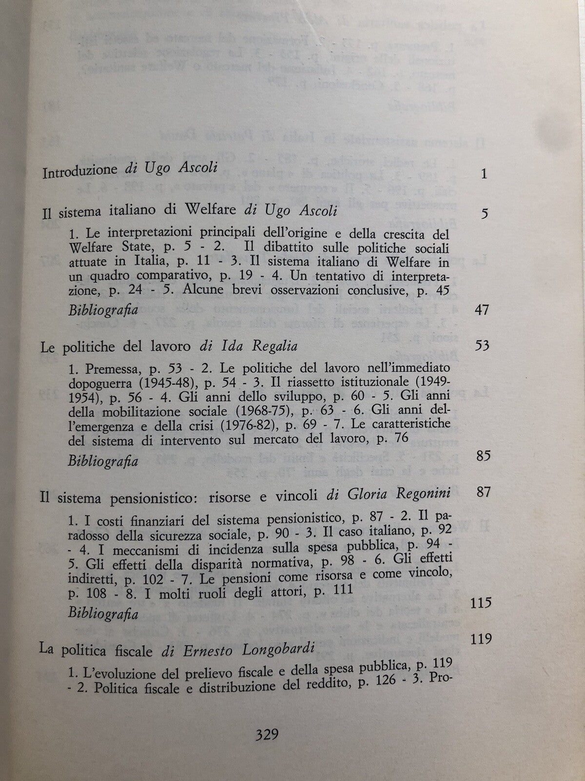 Welfare State all'Italiana - Ugo Ascoli, Laterza 1984