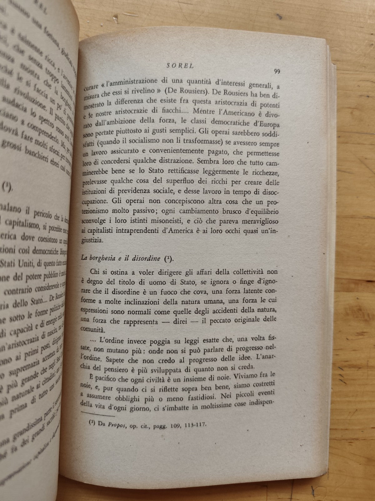 Sorel a cura di Giovanni Spadolini. L'Arco Firenze - biblioteca politica 1947