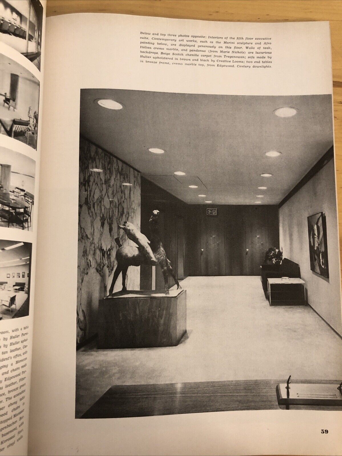INTERIORS MAGAZINE JANUARY 1955 Olga Gueft - OFFICES RACE TO design architecture