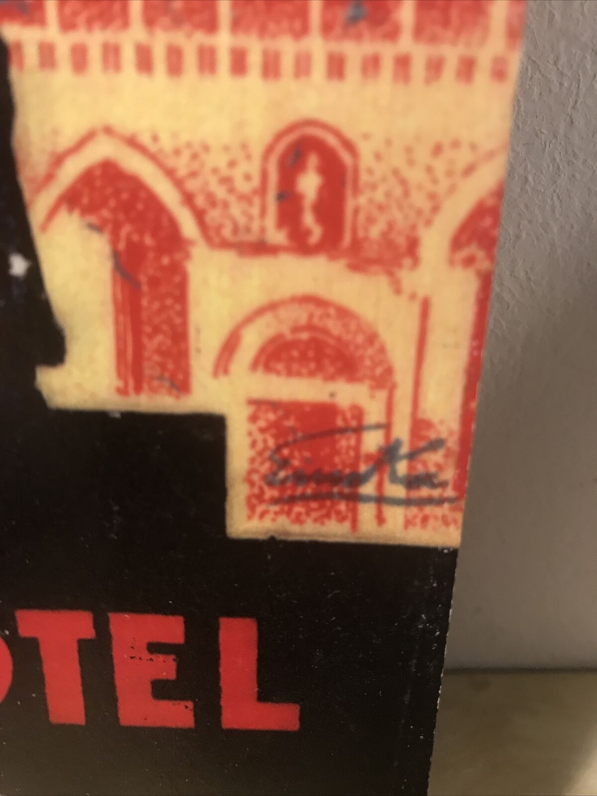 GRAND HOTEL STORIONE PADOVA - albergo Targa pubblicitaria Vintage