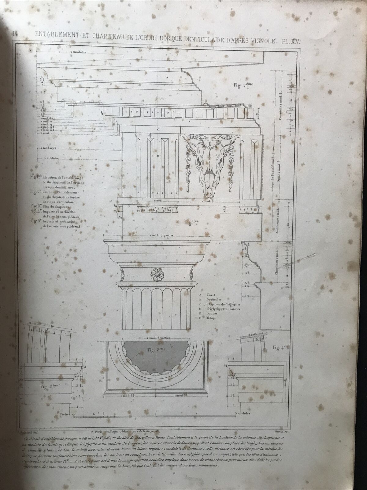 Traité élementaire pratique D'ARCHITECTURE étude cinq ordres, LEVEIL, Dopter cie