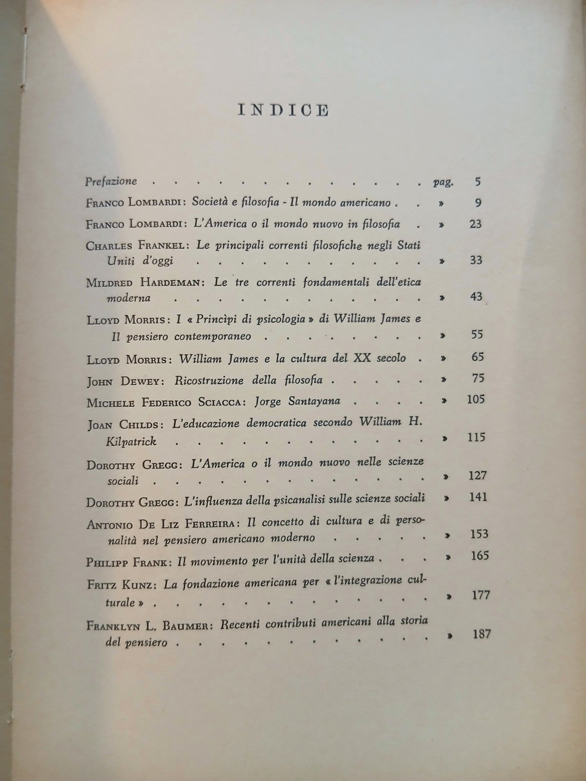 Il pensiero moderno in America - Edizioni radio Italiana 1955