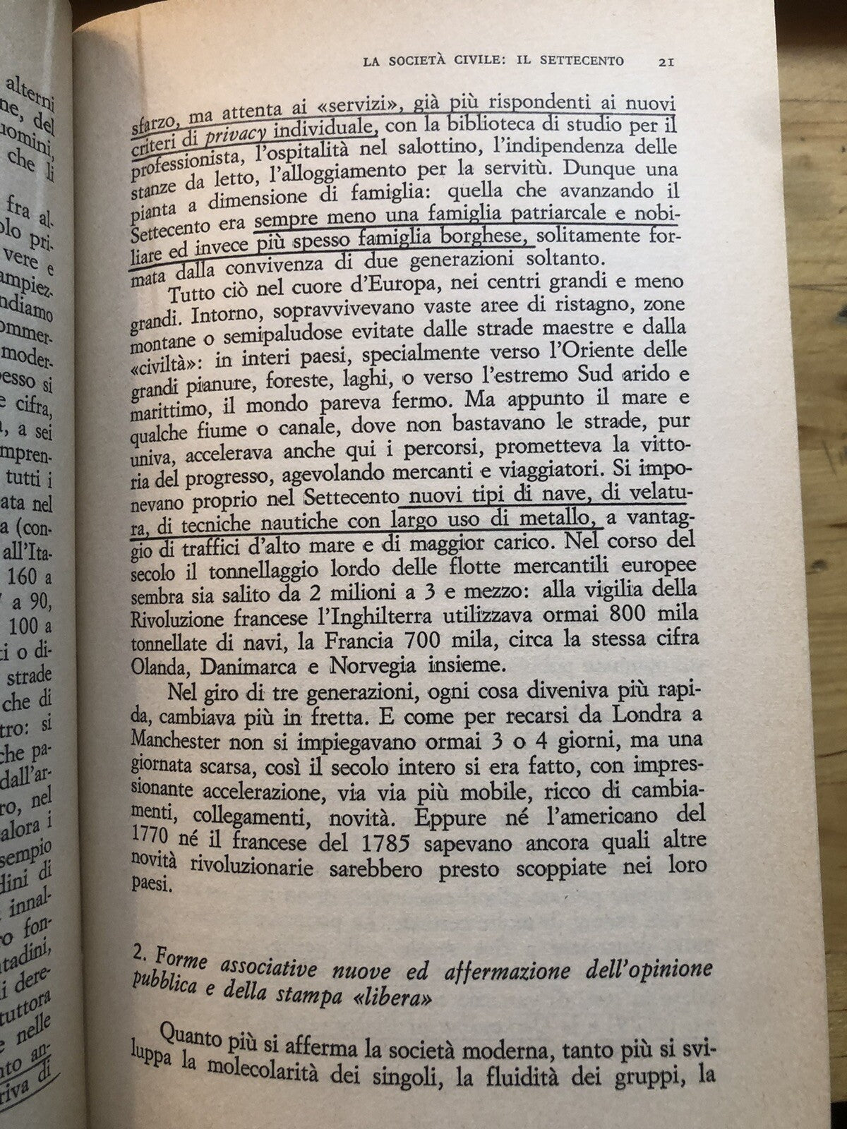 La civiltà europea nella storia mondiale XVIII/XIX secolo A. Caracciolo, Mulino