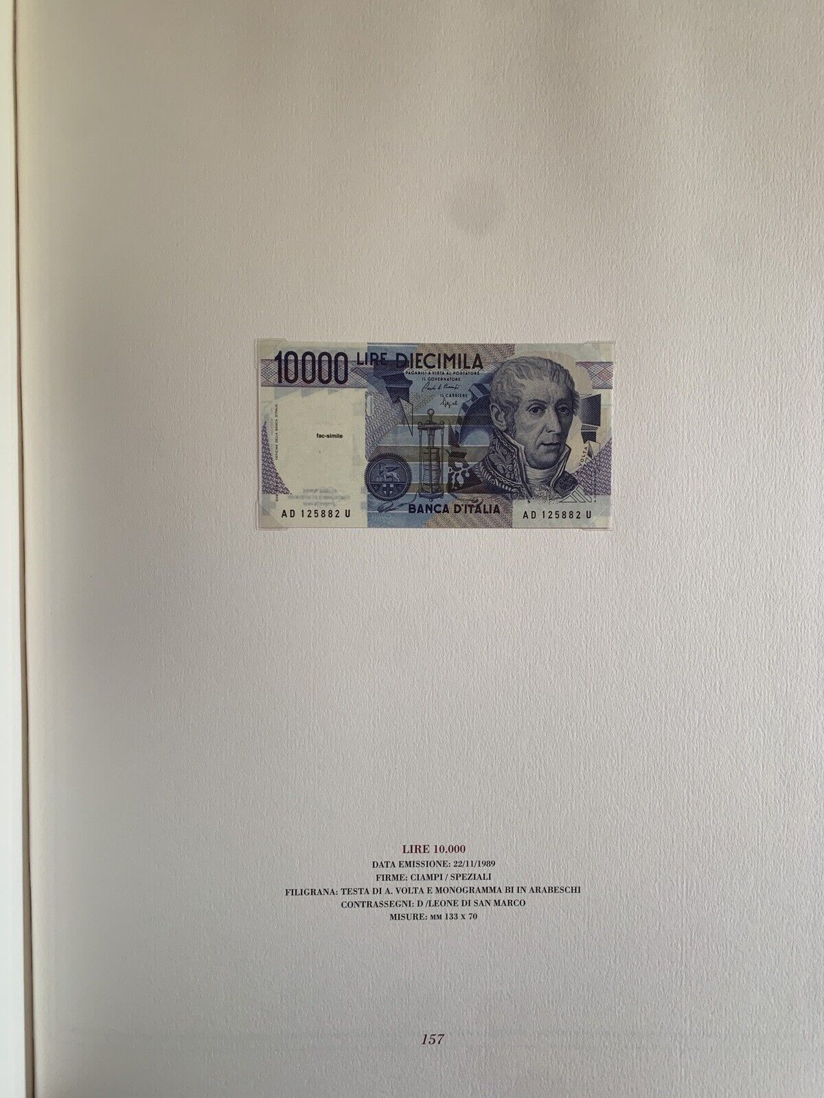 Le banconote della lira, FAS, F.A.S. 150 anni di vita italiana. Marchionni