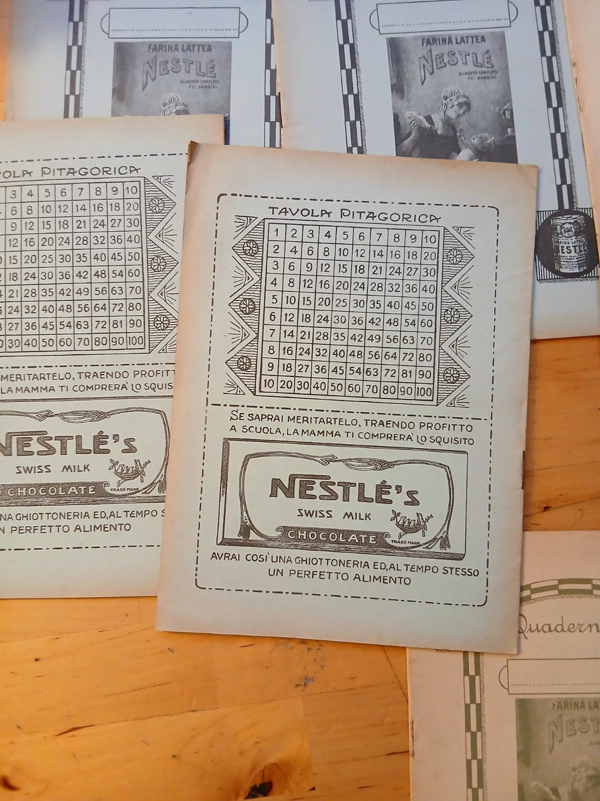 Quaderno Farina Lattea Nestlé Pubblicità antica Vintage collezionismo 4 ill cad.
