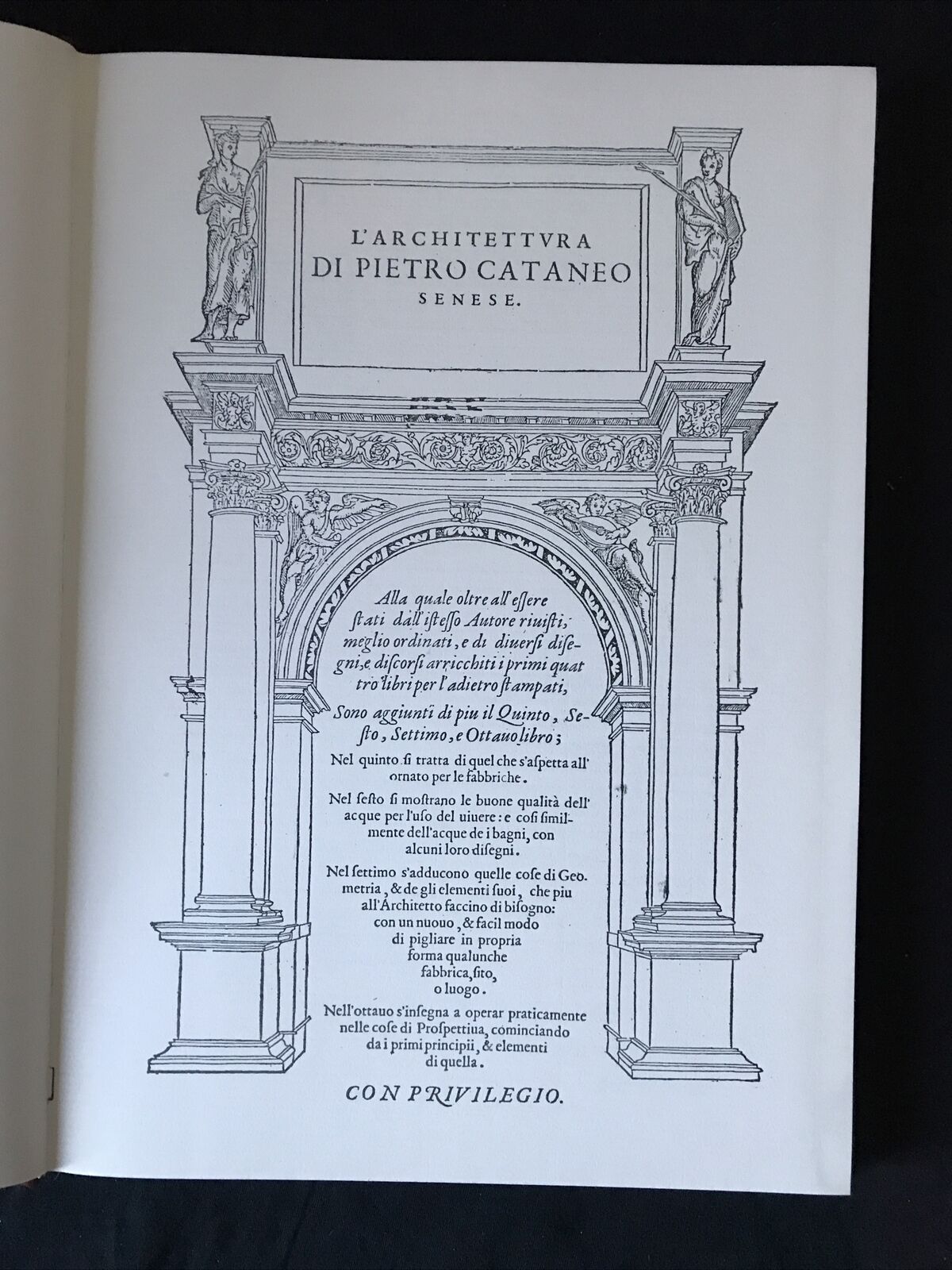 L'ARCHITETTURA LIBRI OTTO. Pietro Cataneo. Arnaldo forni editore 